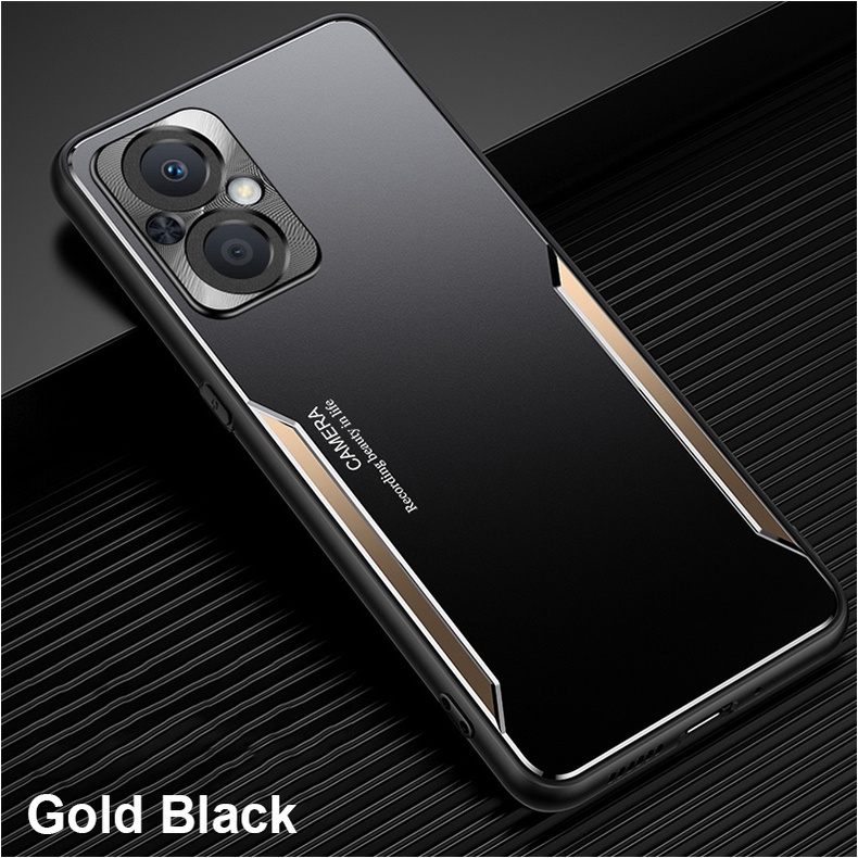 Ốp Điện Thoại Kim Loại Cứng Hai Màu Chống Rơi Chống Sốc Cho OPPO Reno 7Z 5G