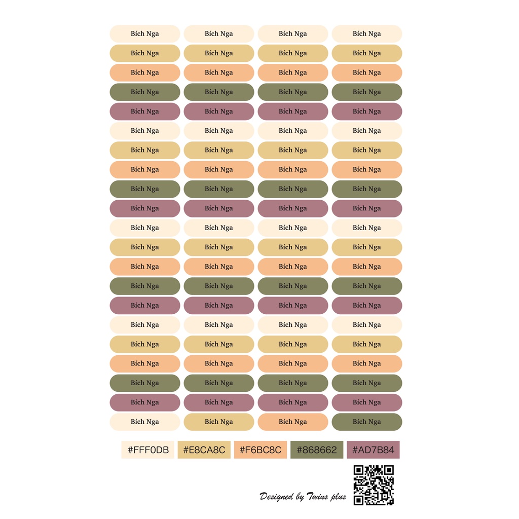 Set 84 tem tên, sticker tên  ngũ sắc dán đồ dùng học tập, mỹ phẩm, đồ dùng cá nhân siêu cute