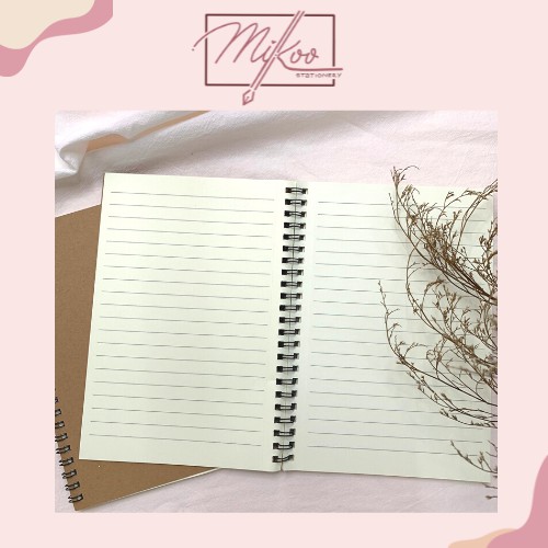 Sổ tay vintage - Sketchbook - Giấy Kraft lò xo phong cách retro