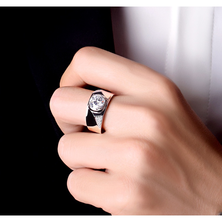 Nhẫn Kim Cương Nhập Khẩu Mỹ PT 950 Karat Cho Nam