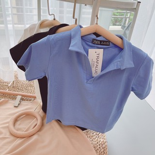 ÁO CROPTOP CỔ ĐỨC NỮ HOT A86