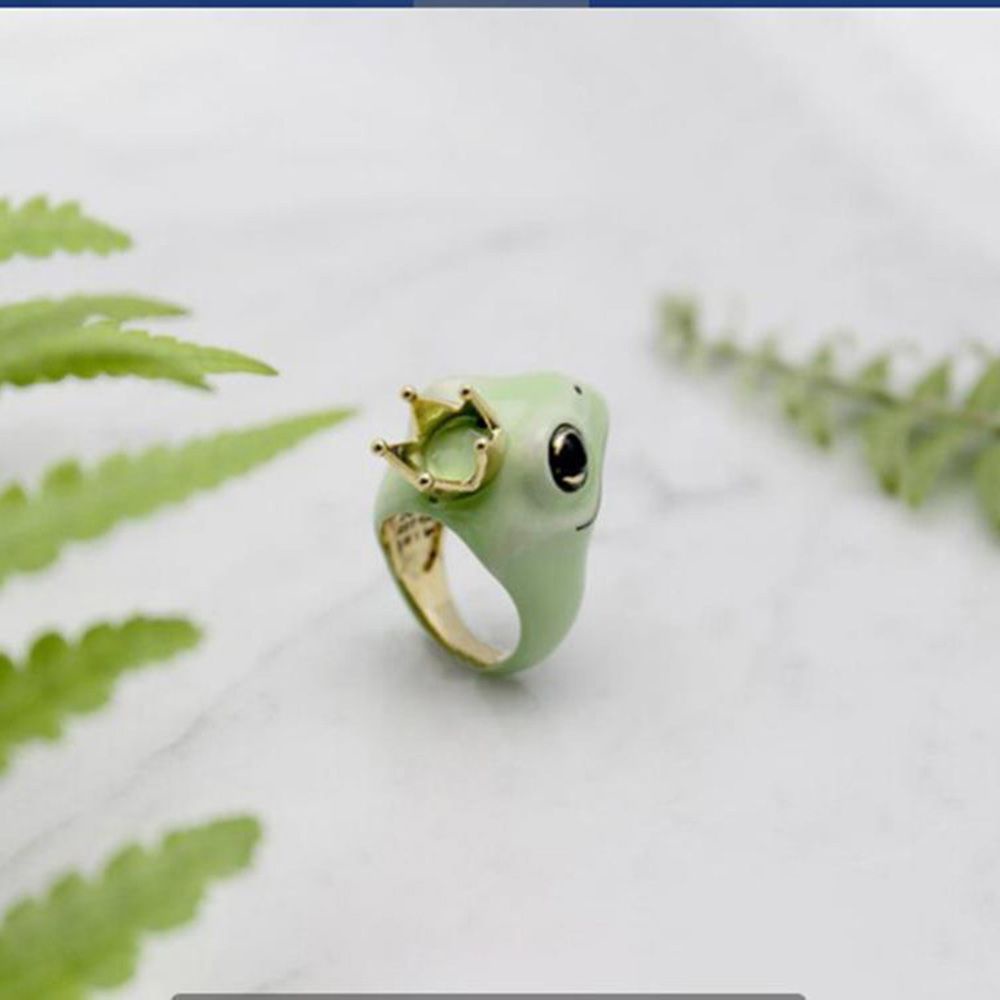 Nhẫn thời trang phối hình chú ếch dễ thương