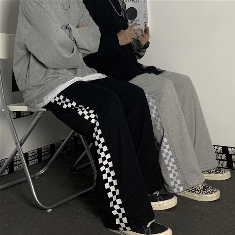 Quần Dài Ống Rộng Họa Tiết Caro Trắng Đen Thời Trang Hàn Quốc 22302 | BigBuy360 - bigbuy360.vn