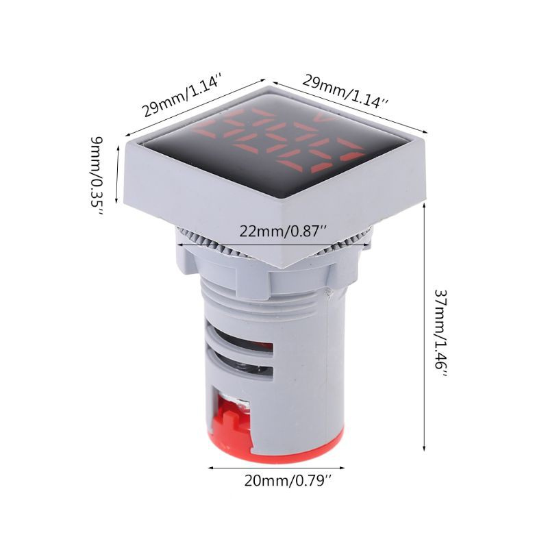 Vôn Kế Kỹ Thuật Số Có Đèn Led 22mm Ac 20-500v