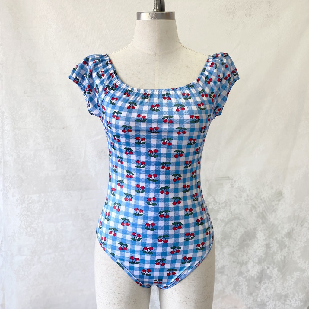 Usthebasic - [Shopee Exclusive] Áo bơi Cherry Off Shoulder