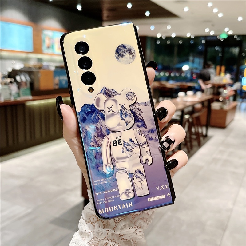 Ốp Điện Thoại Blu-ray In Hình Gấu Hoạt Hình Cho Samsung Galaxy Z Fold 3 4 5G