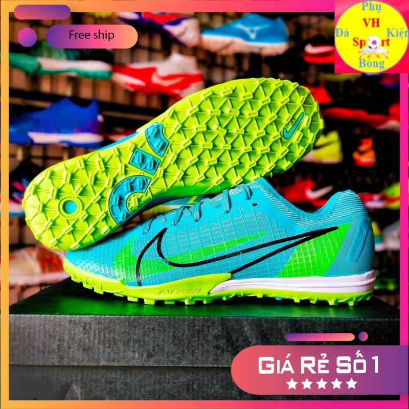 Giày đá bóng sân cỏ nhân tạo Mercurial Vapor 14 Pro Xanh TF
