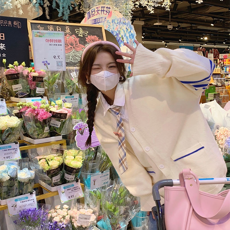 Áo Khoác cardigan Dệt Kim Dáng Rộng Phong Cách Hàn Quốc Thời Trang Mùa Thu Mới Cho Nữ