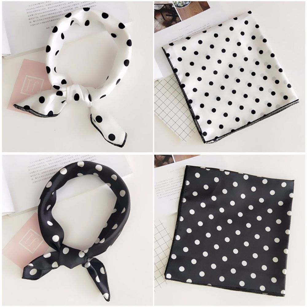 Khăn choàng cổ bằng lụa satin hình vuông cỡ nhỏ thời trang mùa hè thanh lịch dành cho nữ