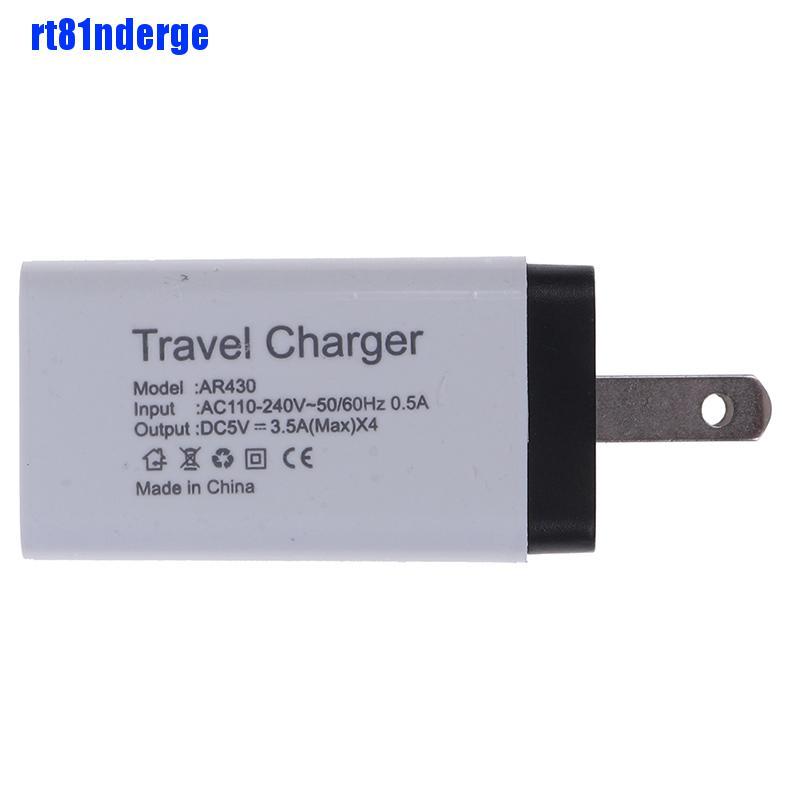 Cốc sạc USB 4 cổng 3.0 3A tiện lợi cho du lịch