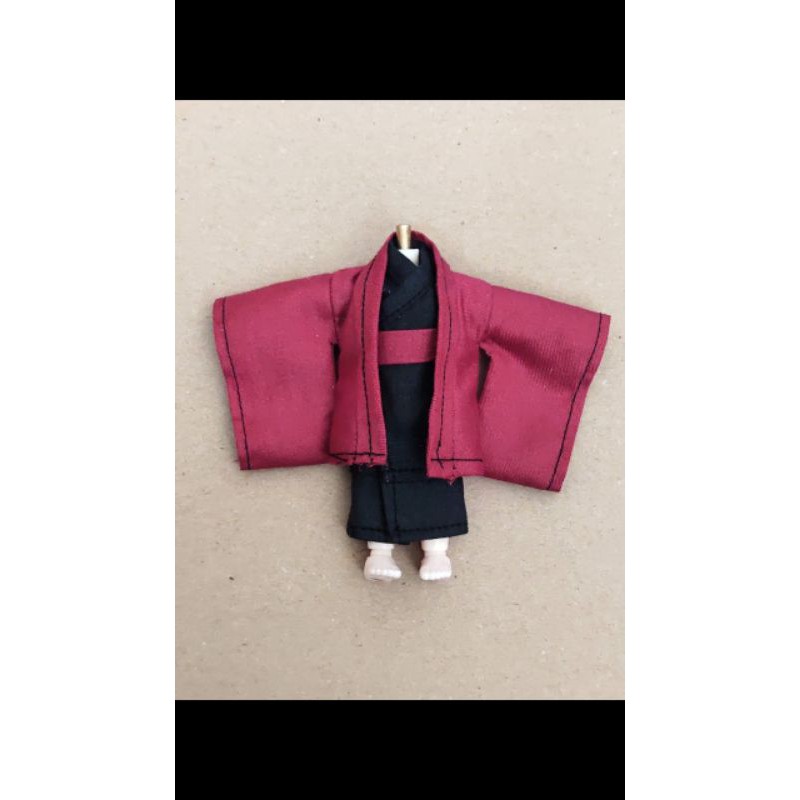 Trang phục truyền thống Yukata nam trơn handmade cho búp bê obitsu 11, ob11