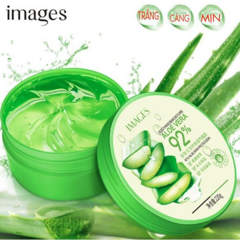 Gel Lô Hội Aloe Vera Gel 220g, Dưỡng Ẩm, Kiểm Soát Dầu, Trẻ Hóa Làn Da, Mờ Vết thâm, Da Trắng Căng Mướt