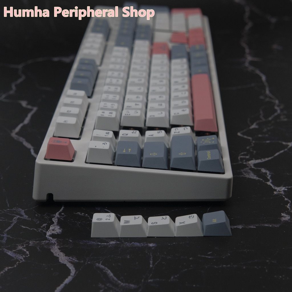 Bàn Phím Cơ Humha Momo Yume R1 140 Phím Chất Liệu PBT Nhuộm Màu Xinh Xắn