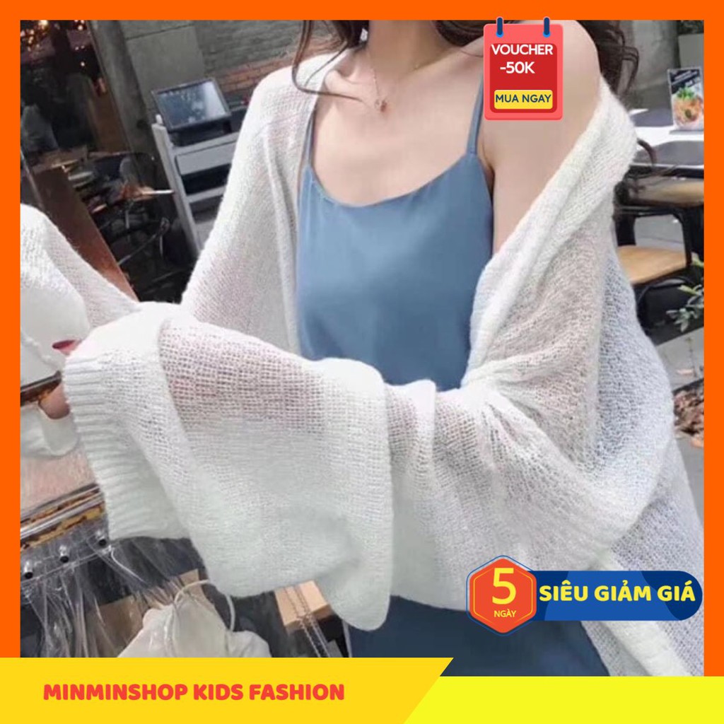 Áo khoác len cardigan chất voan hàn quốc ngang eo mã TP047