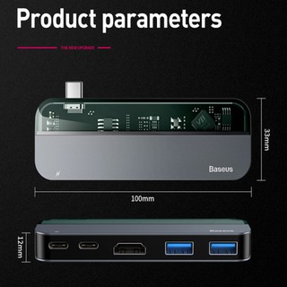 BỘ HUB CHUYỂN ĐỔI 5 TRONG 1 BASEUS CAHUB-TD03