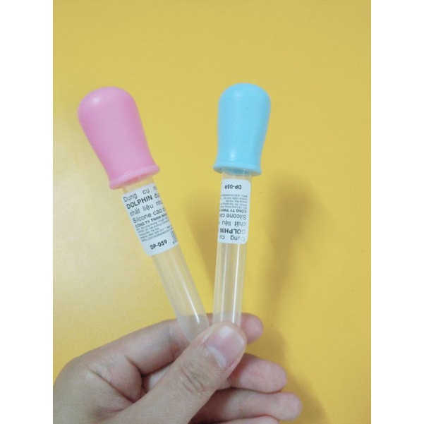 Ống bón sữa, bón thuốc Dolphin 5ml nhựa PP và silicone cao cấp