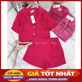 Sét Vest Đùi Khuy Bọc Hàng Quảng Châu Loại 1 K5025-Violet