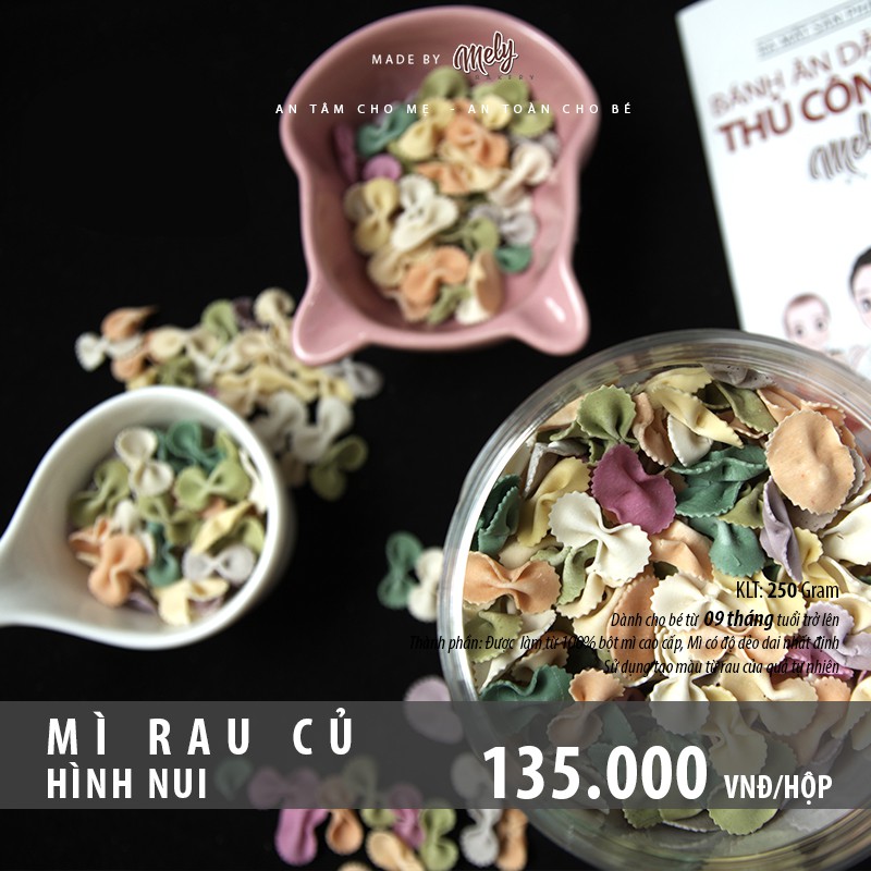 Mì rau củ quả dạng nui phương la