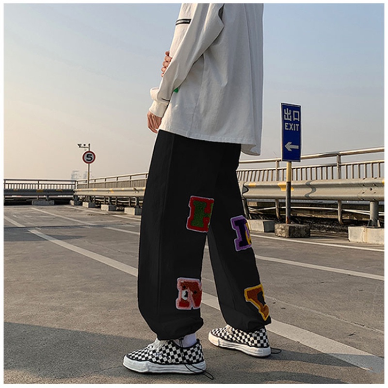 quần jean namQuần harem ống rộng in chữ đơn giản thoải mái thời trang sành điệu cho nam size M-3XL Quần jean nam cạp cao ống suông rộng quần bò baggy nam phom xuông chất jeans mềm dày dặn xu hướng quần short jeans nam 2023  short jean nam cao cấp trắngrác