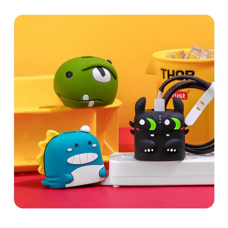 Bộ phụ kiện bảo vệ hoàn toàn mới Cáp sạc 20W 18W cho iphone 11 pro max 12 mini 13 pro vỏ sạc hoạt hình silicon dễ thương dây sạc ip dây bộ sạc iphone