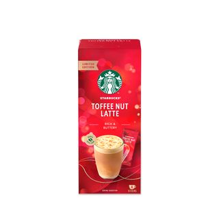  Quà Tặng Cà phê hòa tan cao cấp Starbucks Latte Hương Kẹo Toffee Nut (Hộp 4 gói x 23g)