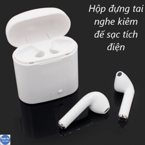 [ SALE SỐC ] Tai nghe bluetooth i7s TWS kèm đốc sạc pin trâu dung lượng lớn không lo hết pin, Tai nghe cao cấp i7s