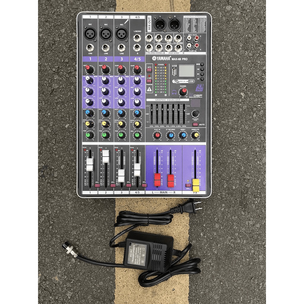 MT MAX Bàn trộn âm thanh Mixer MAX68 PRO - 99 hiệu ứng vang âm thanh chuẩn phòng thu, hát karaoke gia đình, live stream