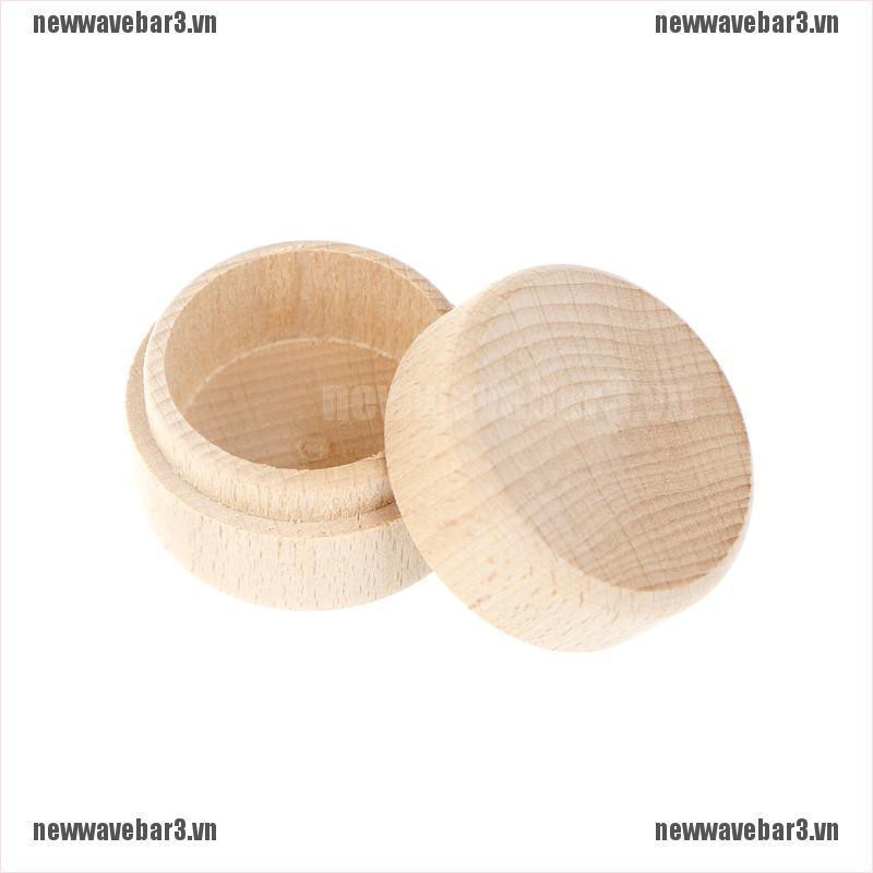 Set 3 Hộp Gỗ Tròn Đựng Nhẫn Cưới