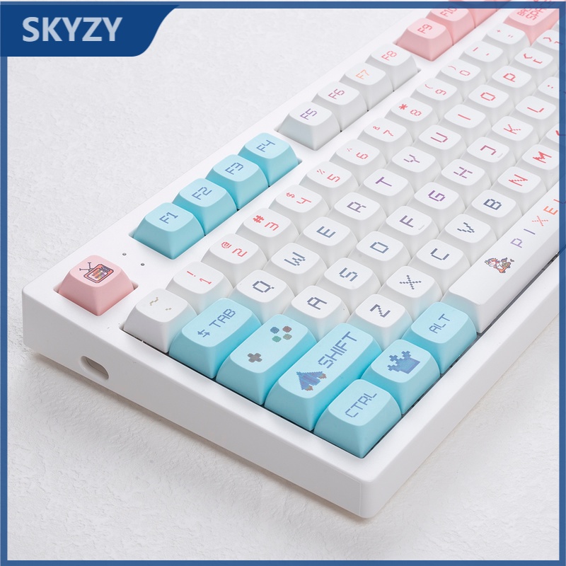125 phím Pixel Wars Keycaps XDA Cấu hình retro Anime PBT DYE SUB Bàn phím cơ học Keycap