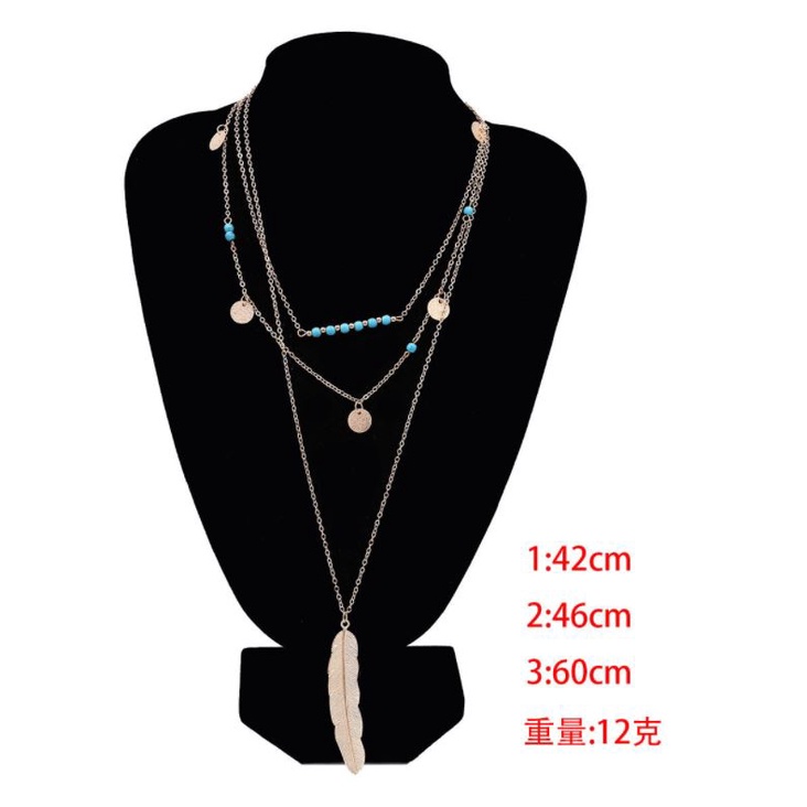 Vòng cổ Phong Cách Đường Phố Cùng Chuỗi Hạt Sequin Nhiều Lớp 2M47