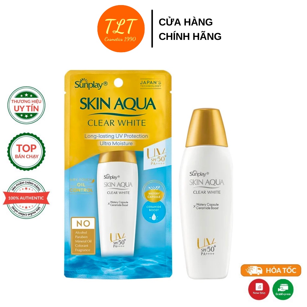 [ CHÍNH HÃNG ] Kem Chống Nắng Skin Aqua Nắp Vàng - KCN Sunplay Skin Aqua Clear White SPF50+, PA++++ 25g và 55g