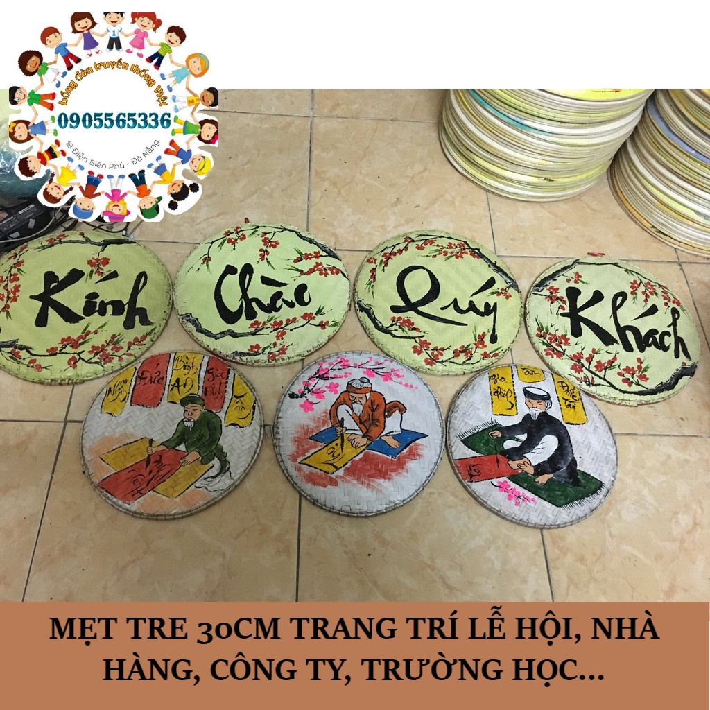 Mẹt tre 30cm loại dày trang trí lễ hội, công ty, trường học, nhà hàng - Mẹt tre đựng thức ăn đã chống ẩm mốc