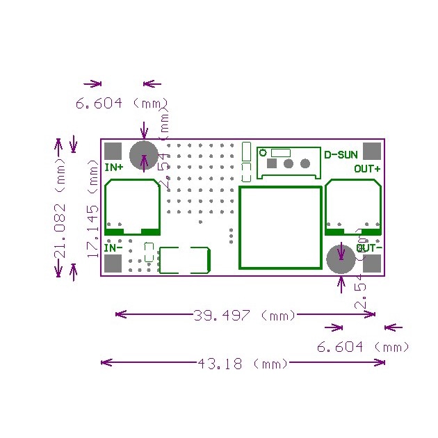 Bộ 1-5 mô đun hạ áp Lm 2596 Lm 2596s Dc-dc 3A có thể điều chỉnh tiện lợi