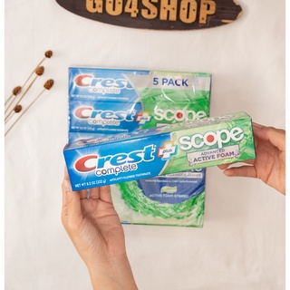 KEM ĐÁNH RĂNG CREST COMPLETE EXTRA WHITENING + SCOPE ADVANCED TOOTHPASTE 232G - HÀNG MỸ