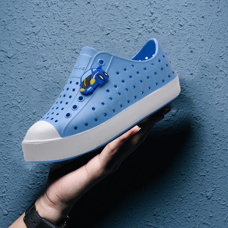 giày nhựa đi mưa native họa tiết xanh ngọc dương SHINBA213 tặng thêm 2 jibitz native