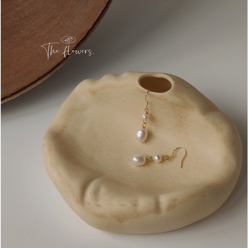 Gợi cảm bông tai ngọc sáng thả nhẹ B820 mạ 925 cao cấp