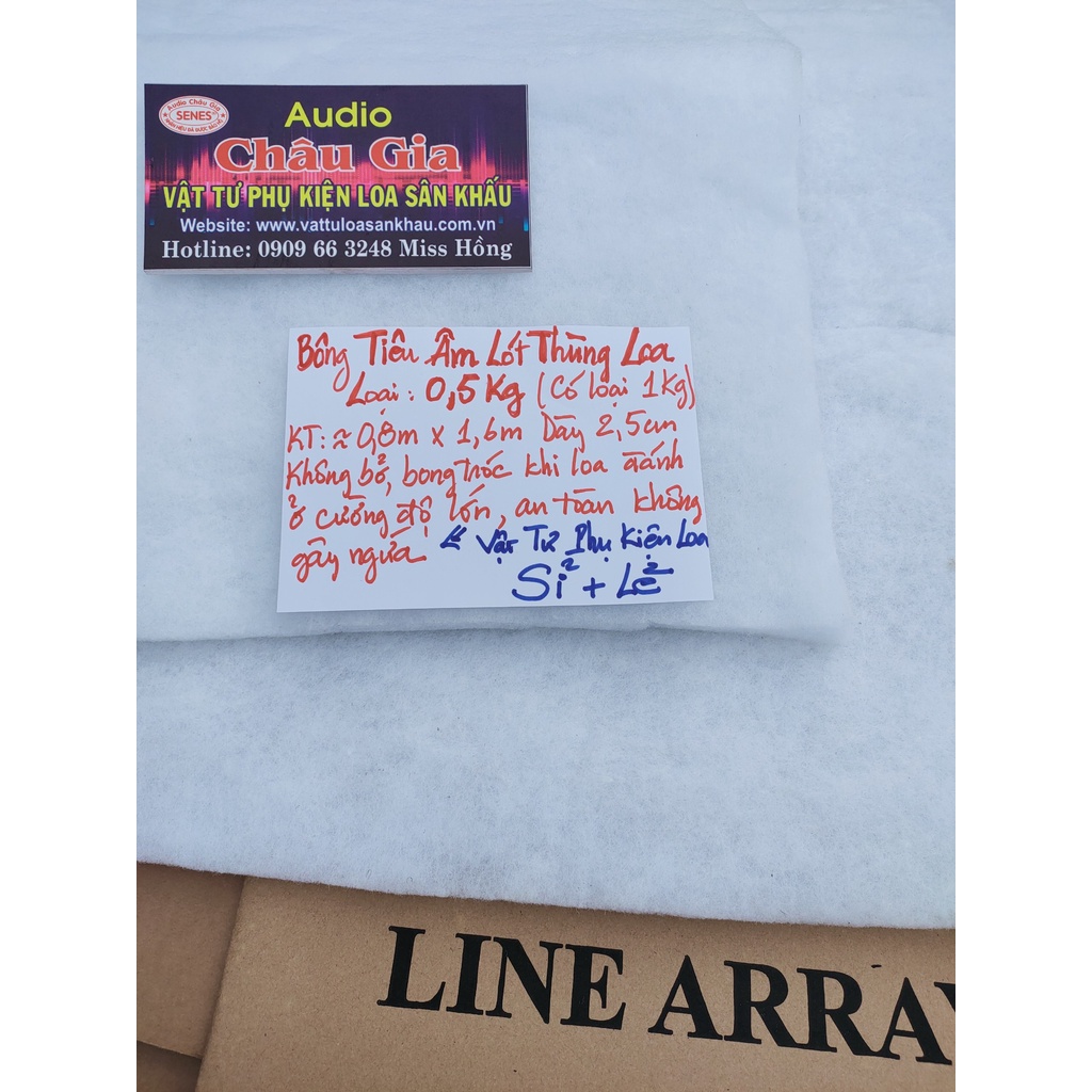 Bông tiêu âm lót thùng loa 0.5kg Audio Châu Gia