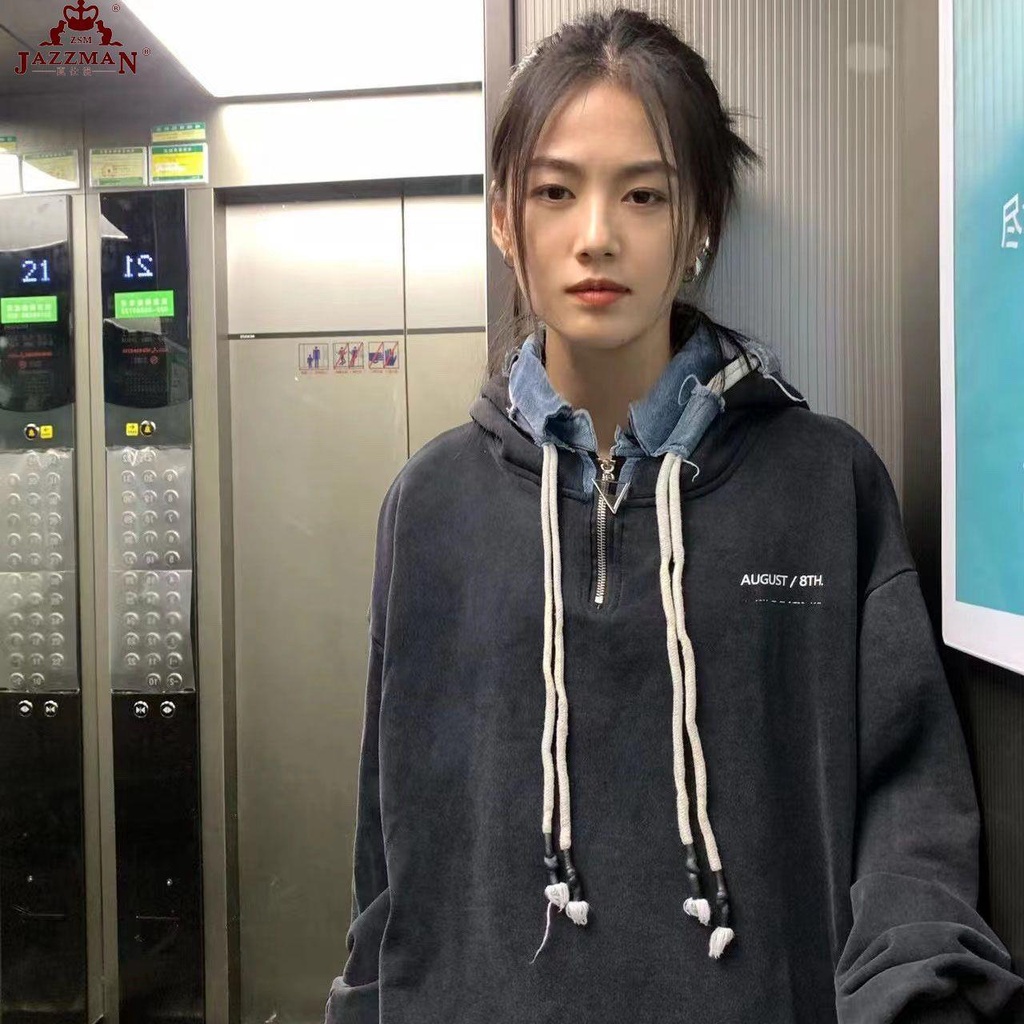 Áo Khoác Mùa Thu Cao Cấp [Hai Lớp] Áo Hoodie Dáng Rộng Phong Cách BF Harajuku Siêu Hot Cho Nữ