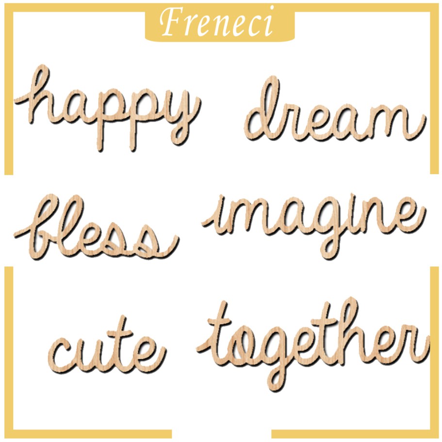 Set 6 Chữ Gỗ Happy Together Sáng Tạo Trang Trí Nhà Cửa