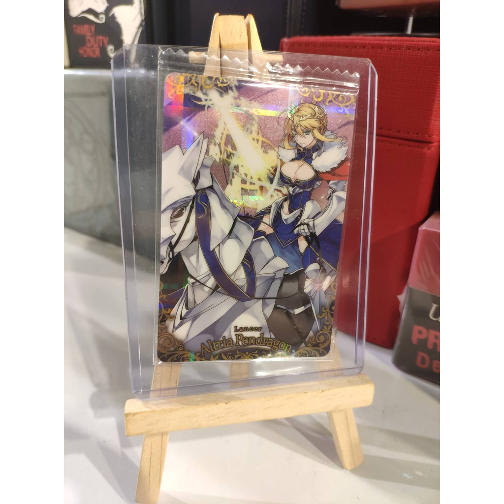 Thẻ bài sưu tầm bánh xốp Fate Grand Order FGO Artoria Pendragon Lancer SR - Secret Rare - Tặng bọc bài nhựa bảo quản
