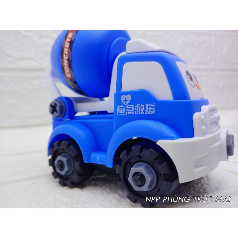 Bộ đồ chơi ô tô mô hình xe công trình cho trẻ em, đồ chơi cho bé thoả sức sáng tạo lắp ráp sửa chữa