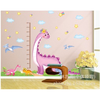 Decal dán tường thước đo khủng long BINBIN TD05 (Kích thước: 60x90cm)