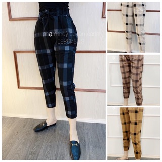 Quần baggy caro dây rút