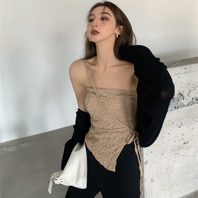 Áo Ống Đan Len Thời Trang Mùa Hè Quyến Rũ Dễ Phối Đồ Cho Nữ