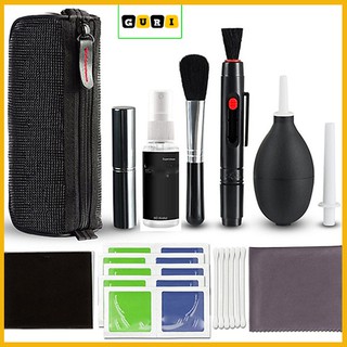 Bộ vệ sinh máy ảnh Canon, Lens ống kính Máy Ảnh, Dụng cụ vệ sinh Máy Quay DSLR Cao cấp 9 món Thương Hiệu GURI mã BVS01