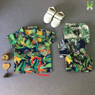 Sơ mi hoa lá cành cho bé( ảnh thật )