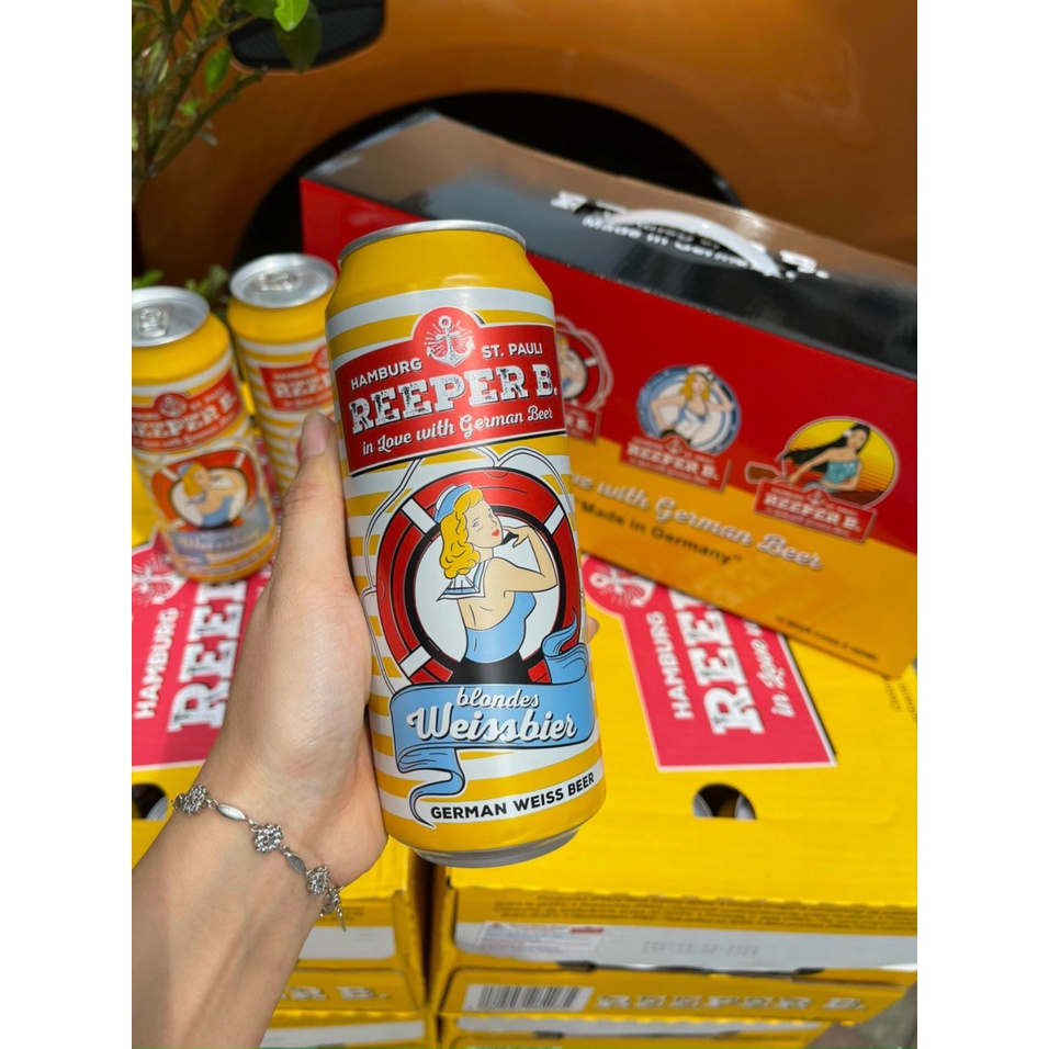 Bia lúa mỳ - REEPER B BLONDES WEISSBIER - Đức - 500ml thùng 24 lon