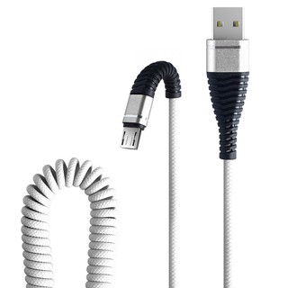 Micro USB  Spring Durable Cable Data Fast Charging A