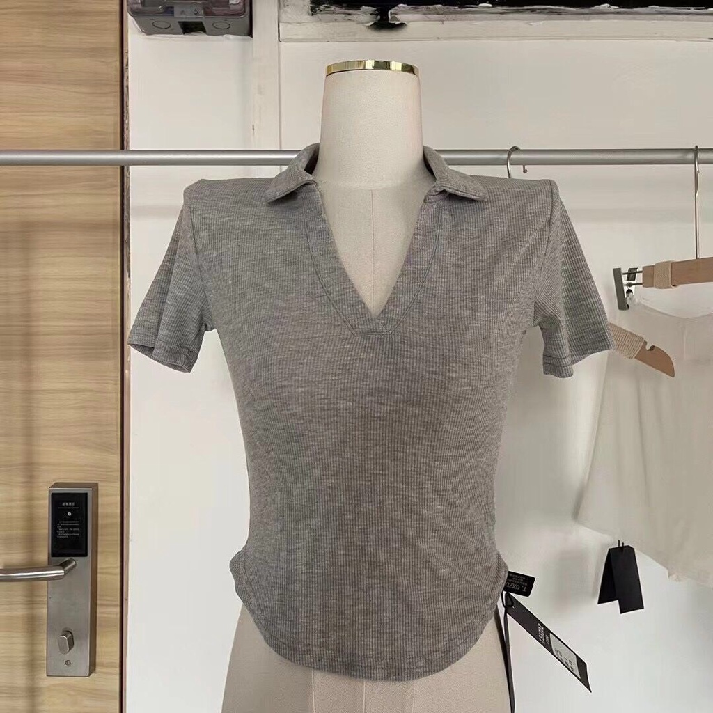 Áo Thun Len Tăm Xẻ Ngực Quảng Châu Giá Rẻ A061