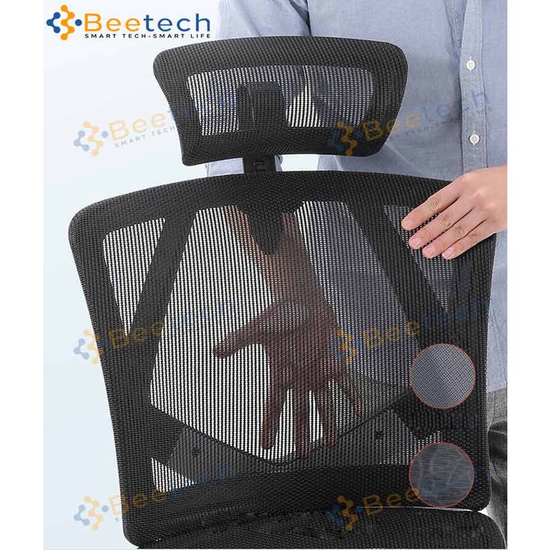 Ghế SIHOO M90C M91C VITO ĐEN TRẮNG  - Ghế công thái học full lưới văn phòng hỗ trợ thắt lưng cực tốt